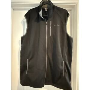 Eddie Bauer Men’s Outpace Flex‎ Fleece Vest TXL Black Front Zip